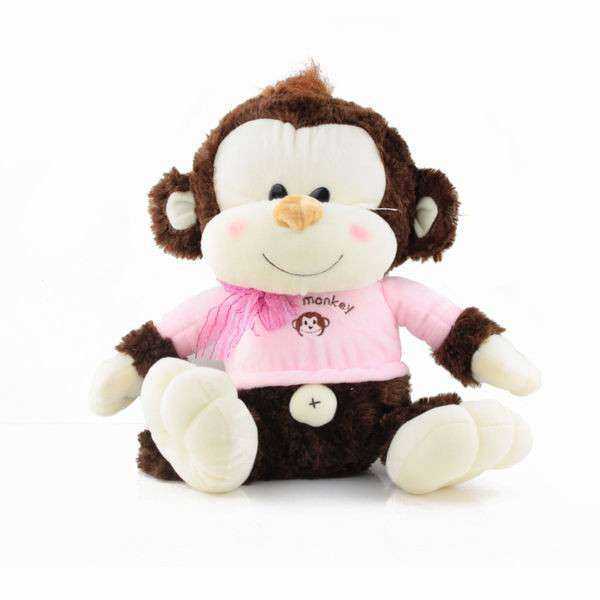 Cute 15 Inch Cream and Brown Natkhat Monkey Animal Soft Toy